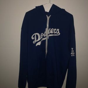 Los Angeles Dodgers L Blue Time Warner Zip Up Hoodie